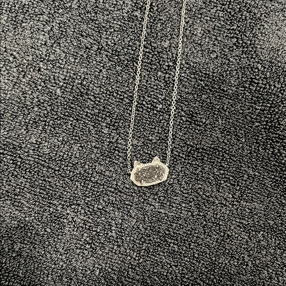 Kendra Scott black halloween cat Necklace
